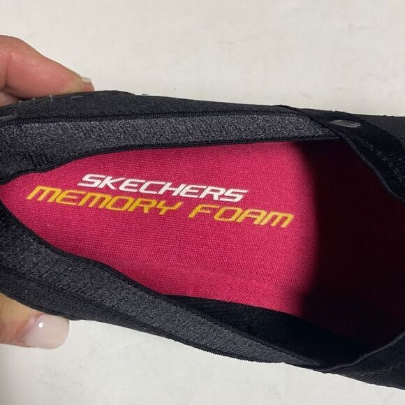 Skechers Black EZ Flex Take It Easy Womens Slip On Sneakers Size 6.5 NEW - Picture 7 of 8